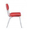 Chrome Plated Side Chair (Red) (Set of 2)