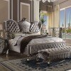 Versailles Upholstered Bedroom Set (Antique Platinum)