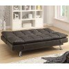 Brown Sofa Bed w/ Chrome Legs