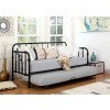 Black Twin Metal Daybed w/ Trundle