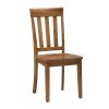 Simplicity Rectangular Dining Set w/ Slat Chairs (Honey)