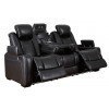 Party Time Midnight Power Reclining Sofa w/ Adjustable Headrests