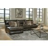 Como 3-Piece Reclining Left Chaise Sectional (Chocolate)