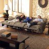 Voyager Lay Flat Triple Reclining Sofa (Brandy)