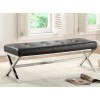 Rory Bench w/ X-Base (Black Bonded Leather)