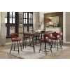 Appert Counter Height Dining Room Set w/ Red Chairs