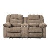 Workhorse Cocoa Reclining Loveseat w/ Console