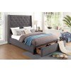 Fairborn Dark Gray Upholstered Storage Bed