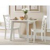 Simplicity Round Drop Leaf Dining Room Set (Paperwhite)