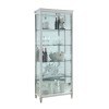 Contemporary Tempered Glass Curio w/ Shelves