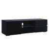 High Gloss Black TV Stand w/ Storage Drawers