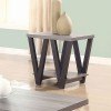 Antique Grey and Black End Table