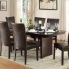 Daisy Glass Insert Dining Room Set w/ White Chairs