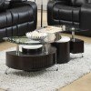 Delange Coffee Table w/ Two Upholstered Stools