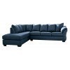 Darcy Blue Left Chaise Sectional