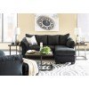 Darcy Black Sofa Chaise Living Room Set