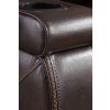 Warnerton Chocolate Power Reclining Sofa w/ Adjustable Headrest