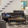 Wembley Power Lay Flat Reclining Sectional Set w/ Power Headrests and Lumbar (Steel)