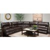 Wembley Lay Flat Reclining Sectional (Chocolate)