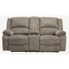 Draycoll Pewter Reclining Loveseat w/ Console