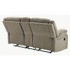 Draycoll Pewter Reclining Loveseat w/ Console