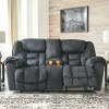 Capehorn Granite Double Reclining Loveseat w/ Console