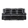 Vacherie Black Reclining Sofa