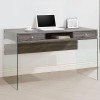 Contemporary Computer Desk (Weathered Grey)