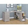 Grey Driftwood L-Shape Office Desk