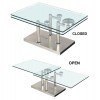 Cocktail Table w/ Two Motion Glass Tops