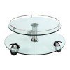 Swivel Top Cocktail Table w/ Wheels