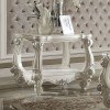 Versailles Crescent Living Room Set (Ivory Velvet)