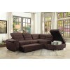 Platina Sectional w/ Pull-out Bed and Storage Ottoman