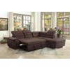 Platina Sectional w/ Pull-out Bed and Storage Ottoman