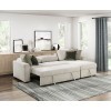 Isla Sage Sand 2-Piece Sectional w/ Reversible Chaise, Pull-Out Bed and Hidden Storage, Click Motion Back