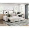 Isla Sage Sand 2-Piece Sectional w/ Reversible Chaise, Pull-Out Bed and Hidden Storage, Click Motion Back