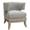 Barrel Back Design Accent Chair (Grey)