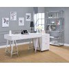 Coleen Sawhorse Base Home Office Set (White)