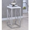 Chrome White Accent Table