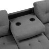 Dunstan Sofa w/ Drop-Down Center (Dark Gray)