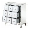 Clear Mirror Accent Cabinet w/ Nine Drawers