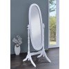 White Oval Cheval Mirror
