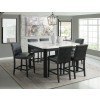 Francesca Counter Height Dining Room Set w/ Meridian Black Chairs