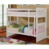 Canberra Twin/ Twin Bunk Bed (White)