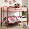 Opal Twin over Twin Bunk Bed (Red)