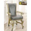 Melina Gray Arm Chair (Set of 2)