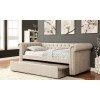 Leanna Twin Daybed w/ Trundle (Beige)