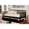 Linda Twin Daybed w/ Trundle (Black)