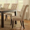 Sania III 72-Inch Dining Room Set w/ Beige Chairs