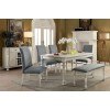 Siobhan II Dining Room Set w/ Bench (Antique White / Gray)